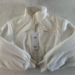 ALO Polar Fleece Cropped Wintry Mix Jacket